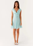 Shayla Mini Dress Turquoise