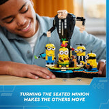 LEGO Despicable Me 4 Brick Built Gru and Minions Figure Buildable Minions Toy for Kids Dancing Despicable Me Toy Figures Playset Play and Display Birthday Gift for Boys and Girls 75582