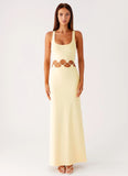 Dreamboat Beaded Maxi Dress Yellow