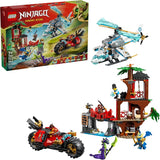 LEGO NINJAGO Ninja Vehicle Tree House Battle Building Toy for Boys Girls Kids Ages 7 Ninja Playset W 5 Minifigures Motorcycle Helicopter Toys Gift Idea for Birthdays 71857