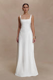 Salma Drop Waist Cotton Maxi Dress White