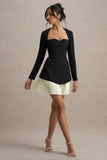 Lysette Black Sweetheart Long Sleeve Stretch Mini Dress