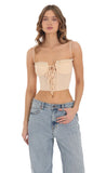 Corset Bralette Top in Nude