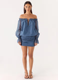 Tedara Mini Dress Washed Navy