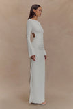 Vienna Slinky Cut Out Maxi Dress White