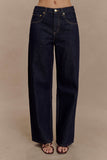 Mannon Mid Rise Denim Jeans Washed Indigo Blue