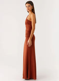 Glimmer Maxi Dress Rust