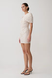 Adrienne One Shoulder Mesh Mini Dress Polka Dot