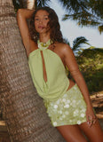 Movie Star Mini Skirt Lime Green