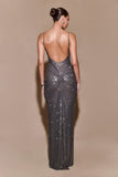 Roisin Diamante Maxi Dress Gunmetal
