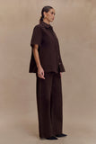 Mannon Mid Rise Denim Jeans Chocolate