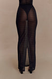 Aoife Mesh Maxi Skirt Black