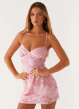 Vietta Sequin Cami Micro Mini Dress Pink