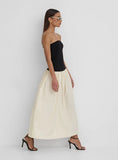 Monochrome Drop Waist Bandeau Dress