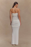 Elora Strapless Knit Maxi Dress Ivory