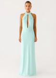 Mougleta Backless Maxi Dress Aqua