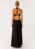 Sweetheart Cut Out Maxi Dress Black
