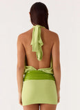 Carlie Halter Mini Dress Lime