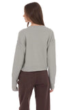 Cable Knit Cardigan in Gray