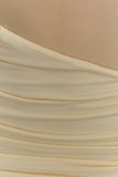 Dallas One Shoulder Mesh Mini Dress Lemon