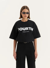 Black Fourth Branded Oversized T Shirt