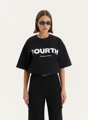 Black Fourth Branded Oversized T Shirt