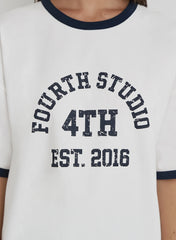 Cream Oversized Distressed Slogan T Shirt