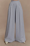 Aspen Gathered Wide Leg Jogger Light Grey Marle