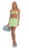 Wrap Two Piece Set in Lime Green