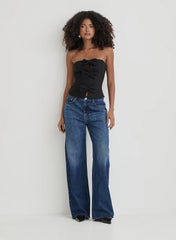 Black Tailored Bow Detail Corset