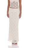 Lace Maxi Skirt in Cream