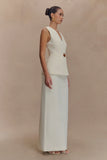 Angelie Suiting Vest Top Ivory