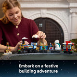 LEGO Icons Holiday Express Train Building Set for Adults Ages 18 Seasonal Home Decor for Bedroom or Book Shelf Christmas Train W Track 4 Minifigures Gift Idea for Holidays 10361