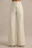 Bellarose Nude Wide Leg Trousers