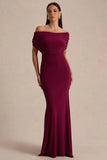 Bowden Berry Bardot Maxi Dress