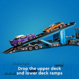 LEGO City Car Transporter 60408 Back to School Gift for Students Building Toy Boys Girls Ages 7 W Toy Cars 998 pieces Truck Toy for Kids