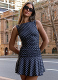 Kelda Mini Dress Black Polkadot