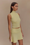 Indy Pointelle Knit Top Lemon