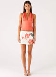 Avena Halter Top Coral