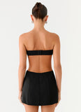 Antalya Strapless Mini Dress Black