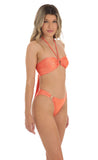 Iridescent Halter Bikini Set in Orange