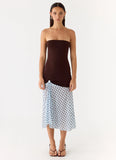 Schell Midi Dress Chocolate Dot