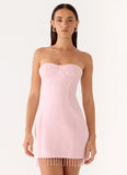 Arista Strapless Mini Dress Pink
