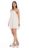 Dotted Shift Dress in White