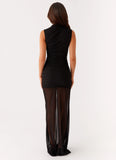 Fondly Mesh Maxi Dress Black