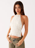 Bennie Halter Top Ivory