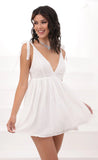 Ties A line Dress in White