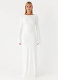 Elmont Long Sleeve Maxi Dress White