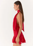 Willow Chiffon Mini Dress Red