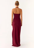 Kill This Love Ribbed Maxi Dress Dark Cherry